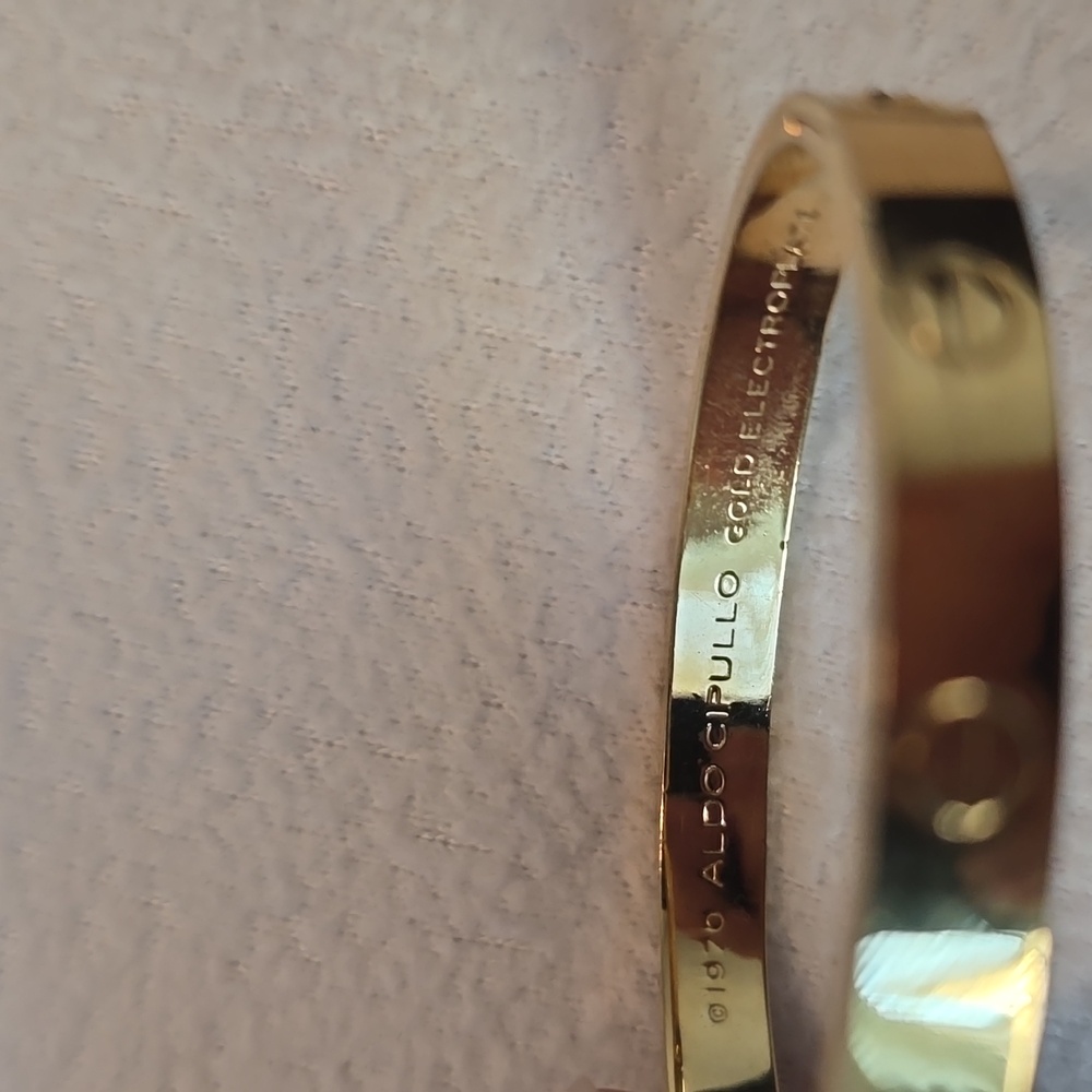 Love Bracelet by Charles REVSON Gold Bangle Bracelet - Picture 3 of 7